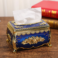 Boîte à mouchoirs de luxe européenne en PP, motif rose sculpté, personnalisable, pour bureau, restaurant, intérieur, table, décoration de la maison, vente en gros