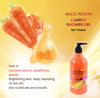 Gel Douche Éclaircissant Bio Nettoyant en Profondeur à la Niacinamide, Anti-Bactérien, Extrait de Fruits, Exfoliant et Rafraîchissant