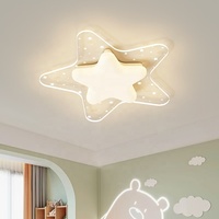 Plafonnier LED en fer forgé Creative Star, design moderne et épuré pour chambre à coucher, bureau, chambres d'enfants et de filles