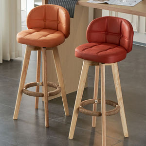 <span class=keywords><strong>Tabouret</strong></span> <span class=keywords><strong>de</strong></span> bar en bois massif moderne et simple pour la maison <span class=keywords><strong>avec</strong></span> <span class=keywords><strong>dossier</strong></span> en cuir chaise <span class=keywords><strong>de</strong></span> salle à manger pivotante pour le <span class=keywords><strong>comptoir</strong></span> - Product Image 3