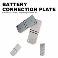 Plaque de connexion de batterie en acier nickelé à profil escalonné, borne de liaison estampée pour pack de batteries de VE, fabrication OEM personnalisée