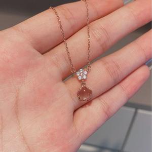 Collar con Colgante de Corazón de Estrella para Niña, Plata de Ley S925, Cadena de Clavícula, Diseño Dinámico, Brillante, Lindo y Dulce - Product Image 2