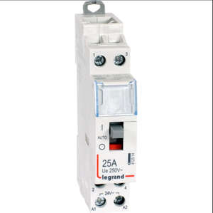 Contacteur MCB bipolaire Legrands CX3 25A, bobine 24V AC, montage sur rail DIN, fonctionnement silencieux et compact - Product Image 4