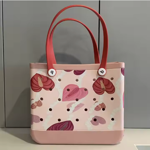 Bolsa de Playa de Goma EVA Personalizada de Fábrica, Multitamaño, Gran Capacidad, Impermeable, Estilo Hueco, con Logotipo, Patrón <span class=keywords><strong>y</strong></span> Dijes Personalizados - Product Image 6