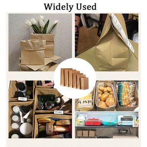 Customized Logo Fast Food Takeout Bag Kraft <b>Paper</b> Bag Without Handle - Product Image 5