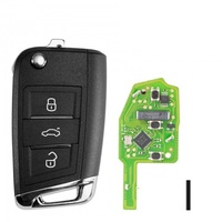 Clé télécommande filaire universelle XHORSE XKMQB1EN XKDM05EN VVDI à 3 boutons pour outil de clé MQB