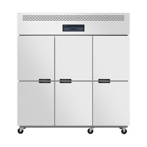 Congelador Comercial de <span class=keywords><strong>6</strong></span> <span class=keywords><strong>Puertas</strong></span>, Acero Inoxidable 201, Enfriamiento Directo, Control Digital de Doble Temperatura, Gabinete de Refrigeración Manual - Product Image 1