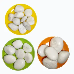 Natural White Pebbles Polished Pebbles For Landscape Engineering Stones For Filling Tree Pits