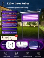 Lámpara Antimosquitos Solar Recargable, Trampa para Insectos y Moscas, Venta al por Mayor para Uso en Exteriores, Patios y Jardines de Gran Extensión