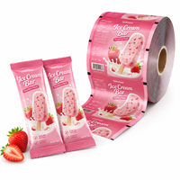 Film d'emballage en rouleau personnalisé pour crème glacée, emballage plastique thermoscellable pour barres chocolatées et bâtonnets glacés