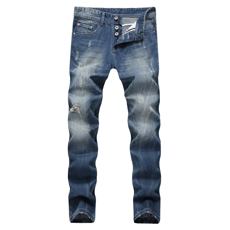 Pantaloni strappati Casual nuovi giovani Plus Size Jeans da uomo pantaloni da uomo Jeans pantaloni moda