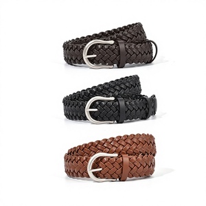 <span class=keywords><strong>Ceinture</strong></span> en cuir PU effet peau de mouton pour <span class=keywords><strong>femme</strong></span>, style coréen, simple, avec boucle en alliage tressée, polyvalente pour jupes et jeans, aspect haut de gamme, 110 cm, sans perforation - Product Image 1