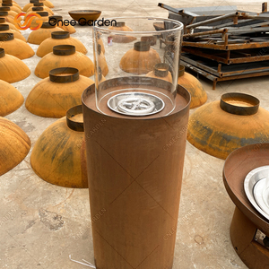 Pozo de fuego de gas para exteriores de acero Corten sin humo resistente para barbacoa y calentamiento, encendido Manual con opción de tamaño personalizado - Product Image 1