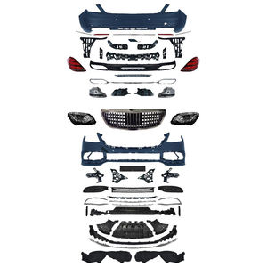 Kit de carrosserie Tegarry W222-(14-17) pour mise à niveau vers Maybach-(18-20) : pare-chocs avant et arrière, calandre, phares pour Benz 2014-2017 - Product Image 2