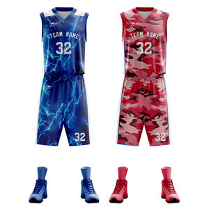 时尚粉色高品质篮球服廉价空白升华定制标志印花个性化篮球服 - Product Image 1