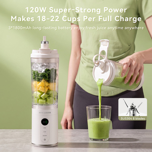 Extracteur de jus portable pour la maison et la cuisine, certifié CE FDA, extracteur de jus de fruits électrique personnel avec bouteille de voyage, sans BPA, mini extracteur de jus - Product Image 1