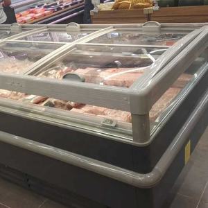Commercial double compresseur supermarché libre-service promotion vitrine congélateur d'île deli affaire réfrigérateur - Product Image 3