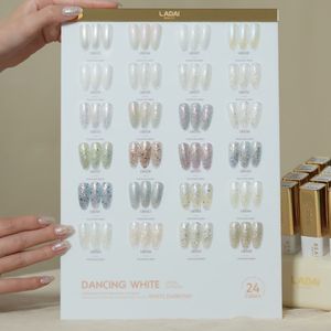 Vernis à ongles gel LADAI 24 couleurs, effet diamant blanc et paillettes, brillant et réfléchissant, pour fournitures de salon - Product Image 2