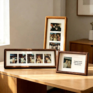 Solid Wooden <b>Oak</b> Photo <b>Frame</b> Handmade 4x6 5x7 Laser Inscription Creative Customized Decoration Price - Product Image 1
