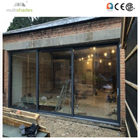 Fenêtre coulissante en aluminium à triple vitrage Low-E, insonorisée, à cadre minimaliste étroit, certifiée NFRC pour la réduction de la consommation d'énergie, idéale pour les projets.