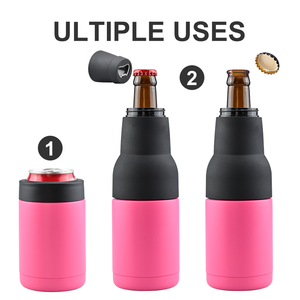 Bia Cách Nhiệt Chân Không Bằng Thép Không Gỉ Hai Lớp 4 Trong 1 12 OZ Và Có Thể Làm Mát Bằng Dụng Cụ Mở Bia - Product Image 4