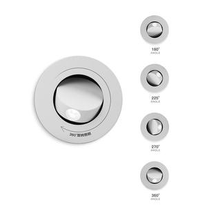 Lámpara de Lectura Decorativa Redonda de 3W 3000K Blanco Cálido para Interiores, Lámpara LED Empotrada en la Cabecera de Aluminio para Dormitorio, Hotel y Hogar - Product Image 2