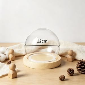 Venta al por Mayor de Cúpulas de Vidrio para Exhibición de Velas, Bajo MOQ, Cúpula de Vidrio de Alta Calidad de 9 cm con Base - Product Image 6