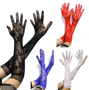 ถุงมือตาข่ายตาข่ายยาวลายดอกไม้แขนเสื้อชุดธีมปาร์ตี้สำหรับผู้หญิงถุงมือเจ้าสาวสำหรับงานแต่งงานถุงมือชุดเจ้าสาวแบบเซ็กซี่ - Product Image 4