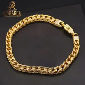 Gran oferta, collar de cadena Miami de oro de 16MM, nuevo diseño, pulsera de cadena de eslabones cubanos de oro macizo de 14K y 18K para hombres y mujeres