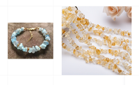 Zooying Naturel Améthyste Citrine Turquoise Bracelet Véritable Réglable Boho Bracelet Bijoux