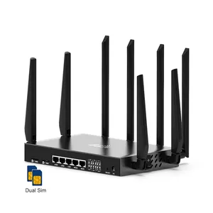 TUOSHI Dual Sim Industri Modul Ganda LTE Router Penyeimbang Beban 2.4GHz 5Ghz Dual-Band WIFI Gigabit Ethernet 4G Router