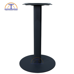 Modern çelik yivli Cafe baz ahşap tahıl Metal masa ayakları toptan restoran otel Bar fransız Bistro için yemek masası baz - Product Image 3