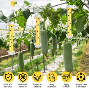 Pièges à mouches collants suspendus pour l'extérieur et l'intérieur, bâtonnets collants pour mouches, pour la lutte contre les mites, les moustiques, les moucherons, les insectes nuisibles - Product Image 1