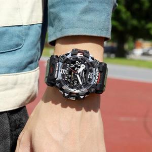 <span class=keywords><strong>Montre</strong></span> Smael 8072 pour <span class=keywords><strong>homme</strong></span>, affichage numérique et analogique, élégante, multifonctionnelle, étanche 3ATM, <span class=keywords><strong>montre</strong></span> de sport - Product Image 2