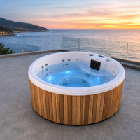 Nouvelle conception de spa rond en acrylique de luxe pour 6 personnes, avec système Balboa et jets de massage