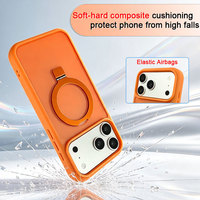 Coque de téléphone robuste en composite PC TPU fiable avec béquille magnétique intégrée et protection anti-rayures pour iPhone 17