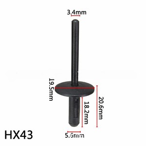 คลิปยึดซุ้มล้อรถยนต์ Hx43 ไนลอนแบบดึง 3.4 มม. x 20.6 มม. สำหรับซ่อมแซมเปลี่ยนแผ่นบุซุ้มล้อรถยนต์ BMW X1 X3 X5 X6 - Product Image 1