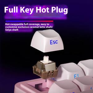 AULA S75Pro <span class=keywords><strong>Teclado</strong></span> mecánico para juegos RGB Tri modo inalámbrico 4000mAh Junta de pantalla Material PBT Accesorios de PC para jugadores Nuevo - Product Image 6