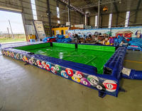 Jeu de sport interactif français gonflable humain billard football football billard boules Table de billard gonflable à vendre
