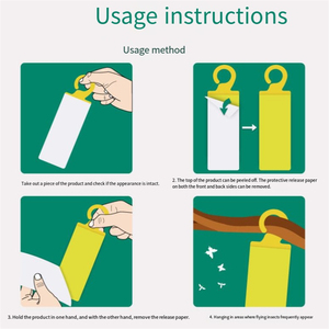 Trampa Adhesiva para Insectos de Papel Multicolor al por Mayor de Fábrica con Gancho, No Tóxica y Segura para Moscas de la Fruta - Product Image 3
