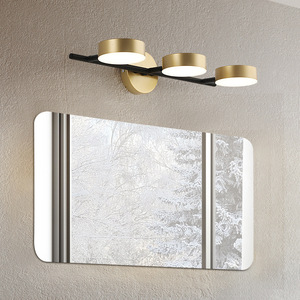 Mode classique anneau <span class=keywords><strong>salle</strong></span> <span class=keywords><strong>de</strong></span> <span class=keywords><strong>bain</strong></span> évier acrylique <span class=keywords><strong>applique</strong></span> simple fer acrylique rond exquis chambre commode LED appliques murales - Product Image 3