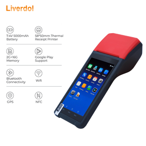 5,5 inch draadloze Bluetooth USB <span class=keywords><strong>NFC</strong></span> optionele mobiele handheld <span class=keywords><strong>Android</strong></span> <span class=keywords><strong>POS</strong></span>-<span class=keywords><strong>terminal</strong></span> voor restaurants en catering - Product Image 2