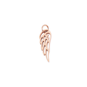 <strong>Angel</strong> Wing Stainless Steel Jewelry <strong>Charm</strong> 7*20MM Silver / Gold / Rose Gold Small Pendant <strong>Charms</strong> for Jewelry Making - Product Image 3