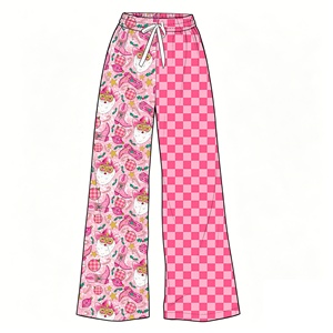 New Arrival <strong>Christmas</strong> Print Pants Soft Bamboo Fabric <strong>Women</strong> Elastic Waist Wide-Leg Casual Long Trousers <strong>for</strong> <strong>Women</strong> - Product Image 2