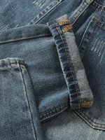 Jeans vintage à jambe droite délavés