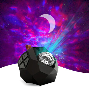 E2 LED Galaxy Starry Sky Projector Night Light <b>Lamp</b> Colorful Laser Ocean Wave Star Moon <b>Projection</b> Bedroom Decor Atmosphere <b>Lamp</b> - Product Image 1