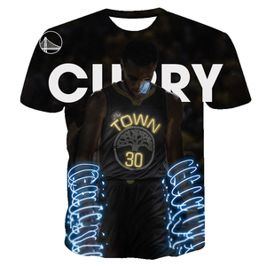 Livraison gratuite, <span class=keywords><strong>t</strong></span>-shirts à manches courtes pour hommes et femmes, impression numérique, fans de basket-ball décontractés, Golden State Warrior <span class=keywords><strong>Stephen</strong></span> <span class=keywords><strong>Curry</strong></span> 30 - Product Image 2