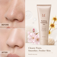 Gel Exfoliant Purifiant Doux et Blanchissant à Formule Naturelle Bio à Base de Plantes pour Éliminer les Cellules Mortes et la Saleté des Pores (Marque Privée)