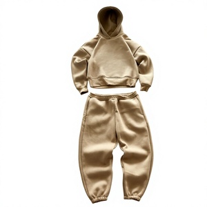 Survêtements décontractés en coton de haute qualité, taille personnalisée, ensemble pantalon de survêtement ample et sweat à capuche - Product Image 1