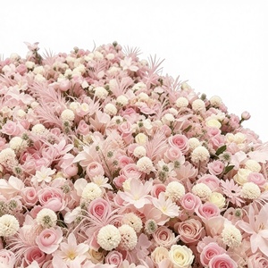 OFFERTA SPECIALE Decorazione per Matrimoni, Parete Floreale 3D Arrotolabile, Sfondo con Rose <span class=keywords><strong>Rosa</strong></span> per Cerimonie Nuziali - Product Image 2